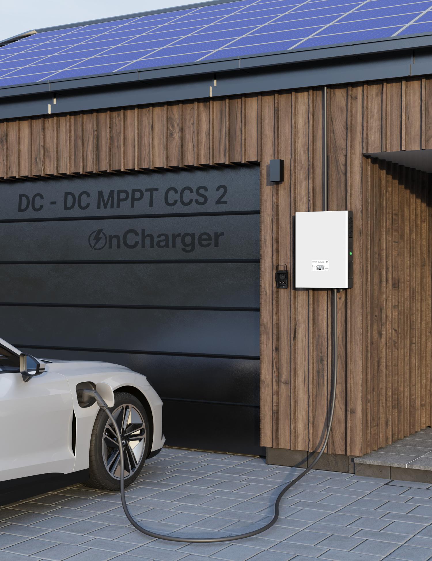 Станція OnCharger V2V MPPT 30кВт CCS2 GBT DC для зарядки електромобілів від сонячних панелей